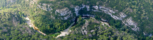 Les gorges du loup vu du ciel