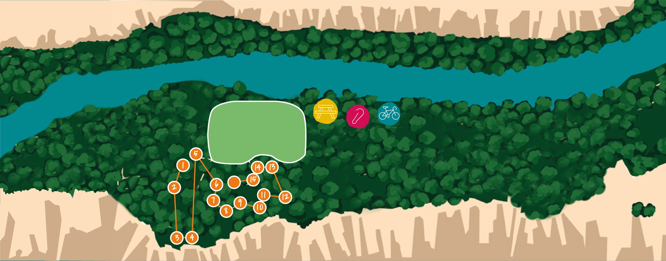 Plan du parcours découverte orange Oséfun